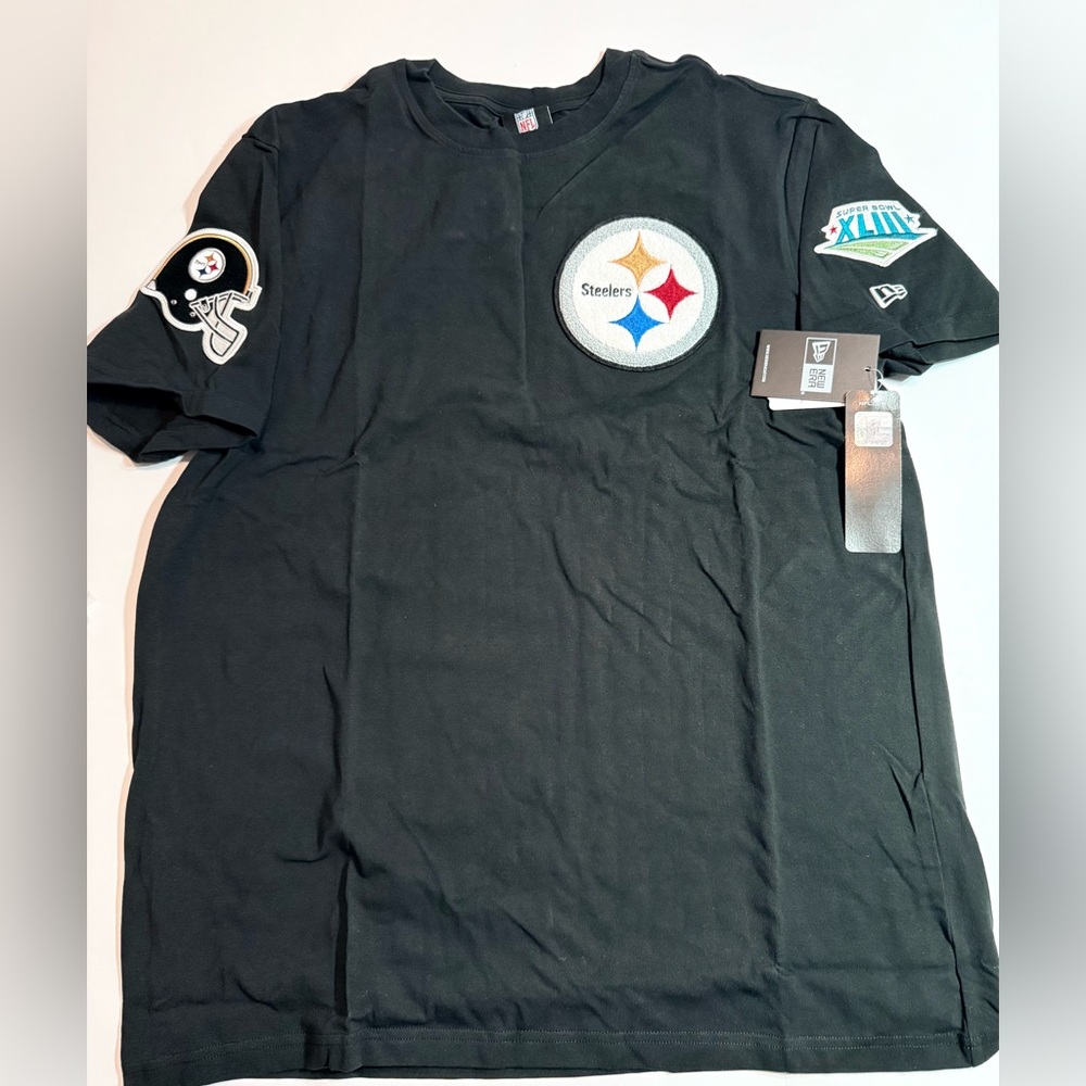 NWT Men’s Pittsburgh Steelers New Era Super Bowl XLIII T-Shirt, Size Large